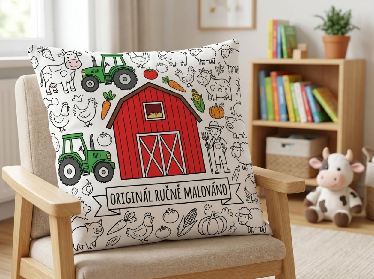 Polštářková omalovánka - FARMA