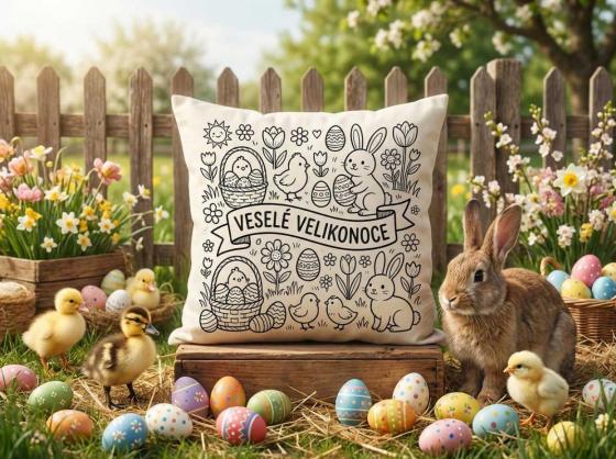 Polštářková omalovánka - VELIKONOCE