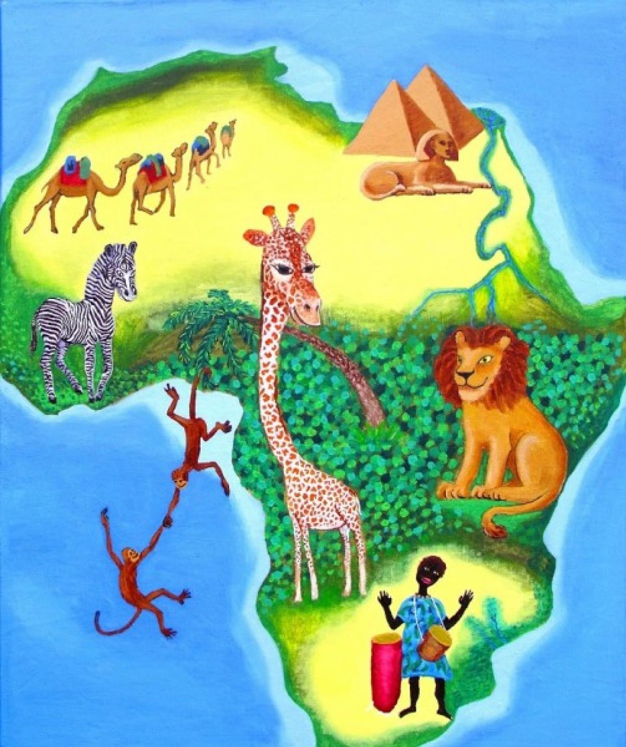 Divadlo - cestovatelé v Africe